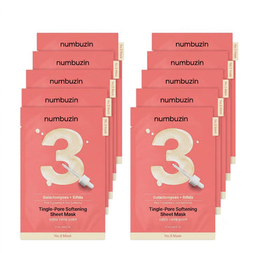 numbuzin N°3 Masque Tenseur Adoucissant pour les Pores (lot de 10)