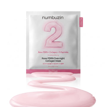 numbuzin No.2 Masque de Nuit au Collagène Rose PDRN 4 Masques