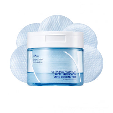 Isntree Ultra-Low Molecular Hyaluronic Acid Zinc Cooling Pad 60 Pads