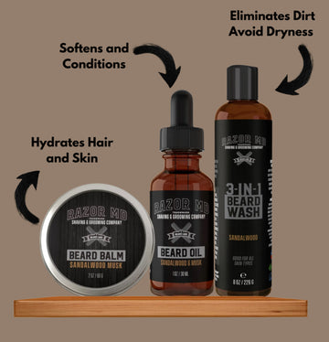 Coffret cadeau trio pour barbe (format standard)
