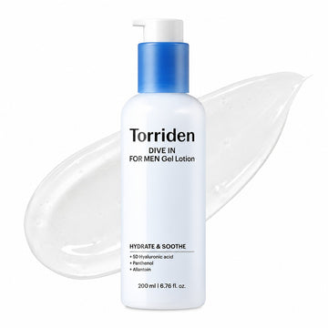 Mens Lotion - Torriden DIVE IN For Men Low Molecular Hyaluronic Acid Gel Lotion 200ml