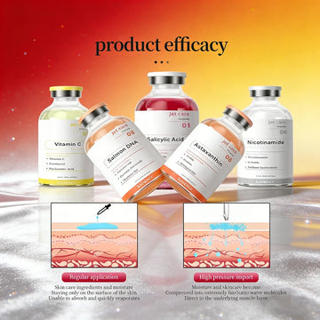 Sérum en ampoules Jet Peel au peptide de cuivre et PDRN pour le visage, à l'astaxanthine, au collagène et à la niacinamide, éclaircissant et à l'acide hyaluronique