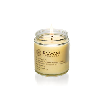 Bougie au ghee pour Trataka | Bougie de méditation ayurvédique pour la concentration et la santé oculaire