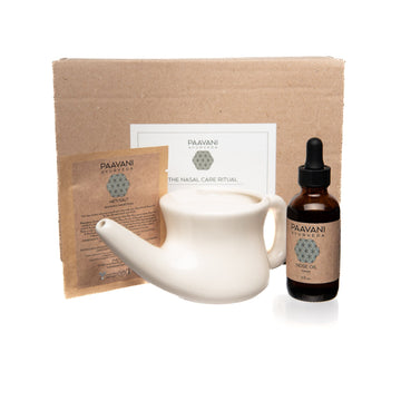 Rituel de Soin Nasal | Kit Ayurvédique Neti & Nasya pour la Santé des Sinus