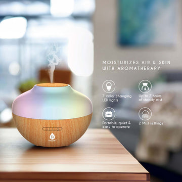 Pursonic Himalayan Salt Lamp & Aromatherapy Diffuser Wellness Set - Skincare Lab