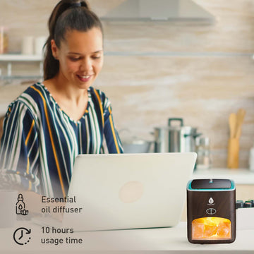 Himalayan Salt Diffuser & 14 Pack Essential Oils Set - Skincare Lab