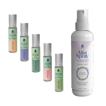 Brume parfumée Lavande & Sel marin + Coffret de 5 roll-ons aux huiles essentielles