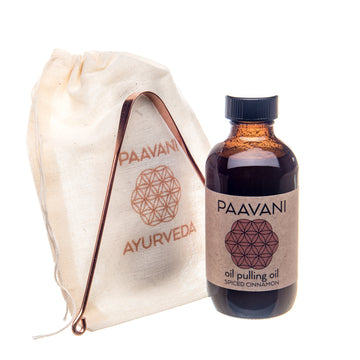 Rituel de soin buccal à la cannelle | Bain de bouche à l'huile ayurvédique et nettoyage de la langue