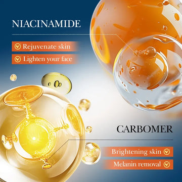 Kit de voyage de soins de la peau hydratants à la vitamine C en cinq pièces comprenant nettoyant, tonique, essence et crème pour le visage, produits de soin portables