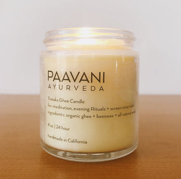 Trataka Ghee Candle | Ayurvedic Meditation Candle for Focus & Eye Health - Skincare Lab