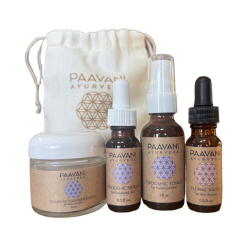 Rituel de soin Tridoshique | Set ayurvédique format voyage pour une peau équilibrée