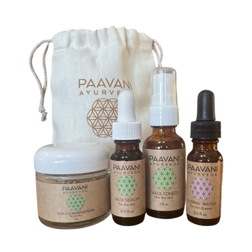 Rituel de soin Vata | Kit ayurvédique format voyage pour peaux sèches