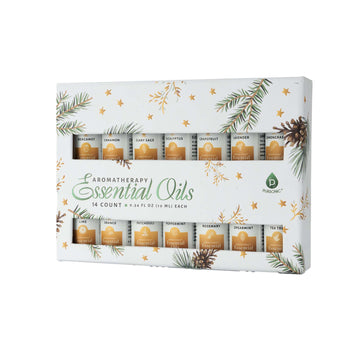 Coffret cadeau de Noël d'huiles essentielles – Collection d'aromathérapie de 14 pièces