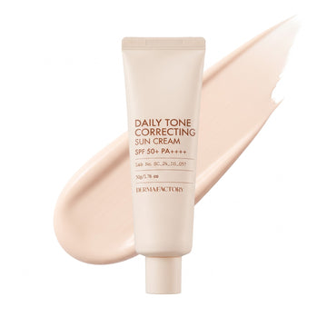 DERMA FACTORY Crème Solaire Correctrice de Teint Quotidienne SPF50+ PA++++ 50g