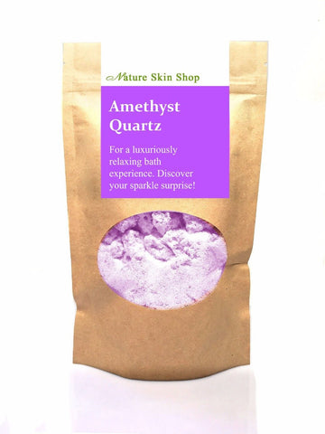 Bain moussant au quartz améthyste. Bracelet surprise caché à l'intérieur
