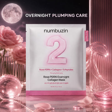 numbuzin No.2 Masque de Nuit au Collagène Rose PDRN 4 Masques