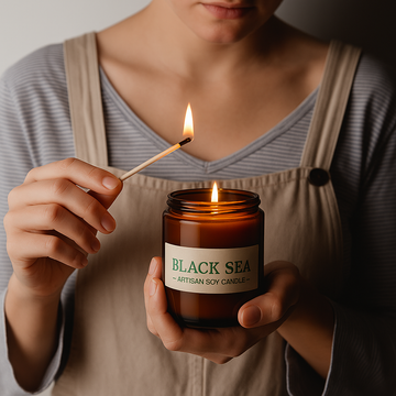 Bougie artisanale au soja Mer Noire