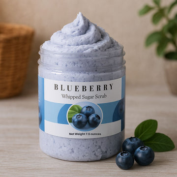 Gommage exfoliant luxueux au sucre et à la myrtille pour une peau douce