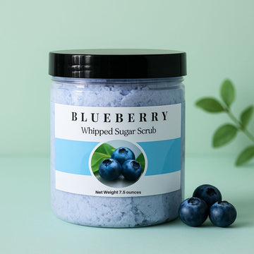 Gommage exfoliant luxueux au sucre et à la myrtille pour une peau douce