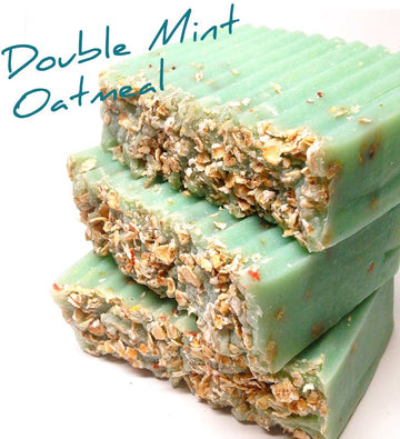 Double Mint Oatmeal Natural Soap, Cold Process - Skincare Lab