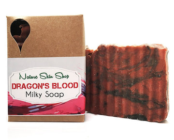 Savon au lait de chèvre et sang de dragon, saponifié à froid naturellement