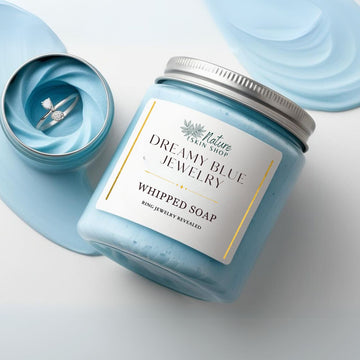 Dreamy Blue Jewelry Whipped Soap, RING REVEAL inside! - Skincare Lab