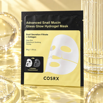 COSRX Advanced Snail Mucin Glass Glow Hydrogel Mask (3 masques)