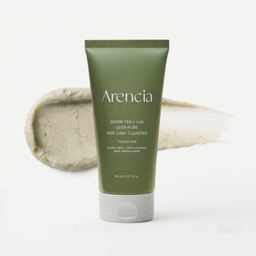 Nettoyant Gâteau de Riz au Thé Vert + LHA et Pores Profonds Arencia 150ml