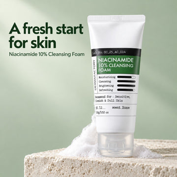 DERMA FACTORY Mousse nettoyante à la niacinamide 10 % 100 g