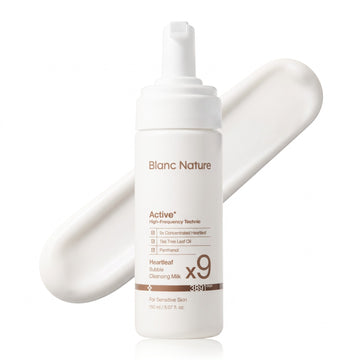 Lait nettoyant moussant Blanc Nature 9x Houttuynia Cordata 150 ml