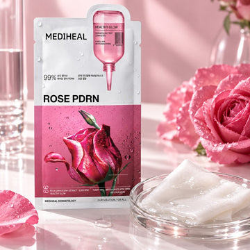 MEDIHEAL Masque essentiel Rose PDRN 10 feuilles