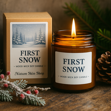 First Snow Wood Wick Soy Candle - Skincare Lab