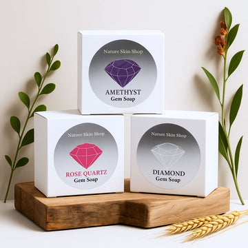 Aquamarine Birthstone Gem Soap with Hidden Silver Ring - Skincare Lab