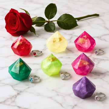 Garnet Birthstone Gem Soap with Hidden Silver Ring - Skincare Lab