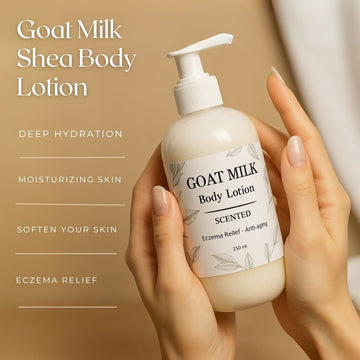 Goat Milk Shea Body Lotion, Eczema Relief and Anti-aging - Skincare Lab