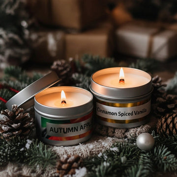 Holiday Candle Gift Set | Cinnamon Vanilla Spiced & Autumn Apple - Skincare Lab