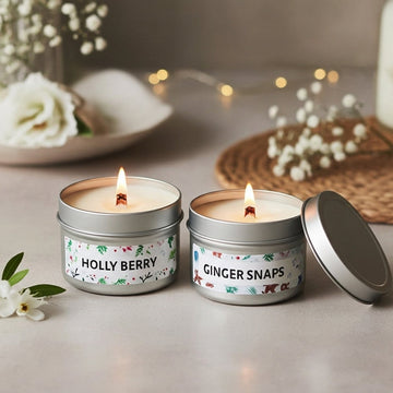 Holiday Candle Gift Set | Holly Berry & Ginger Snaps - Skincare Lab