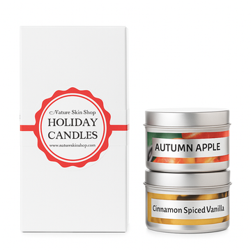 Coffret cadeau de bougies de Noël | Cannelle vanillée épicée & Pomme d'automne