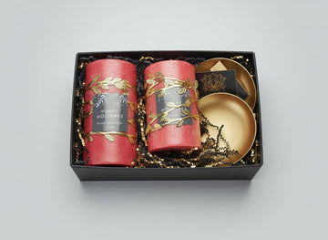 Lot de 3 bougies pilier en cire d'abeille