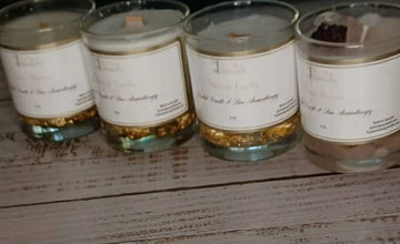 Lux Scented Gold Flakes Hhandmade Candle - Skincare Lab