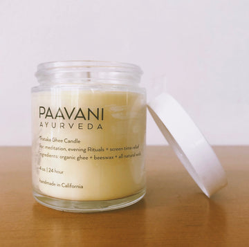 Trataka Ghee Candle | Ayurvedic Meditation Candle for Focus & Eye Health - Skincare Lab
