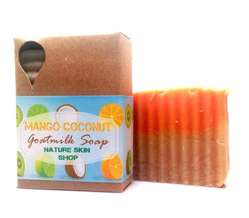 Savon à la mangue et à la noix de coco, savon au lait de chèvre