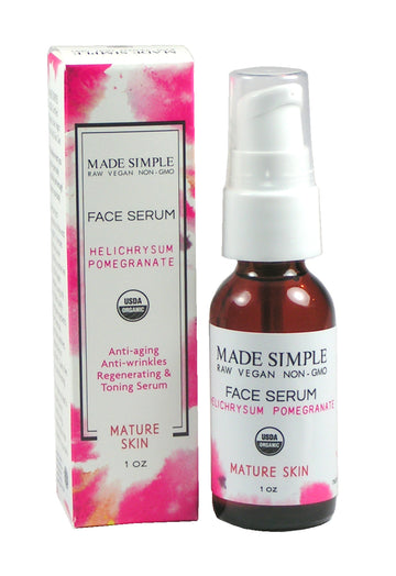 Helichrysum Pomegranate Face Serum for Mature Skin - Skincare Lab