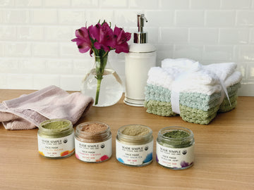 Masque pour le visage au cacao et thé vert pour peau sèche