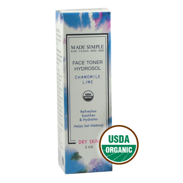 Tonique visage camomille et citron vert pour peau sèche