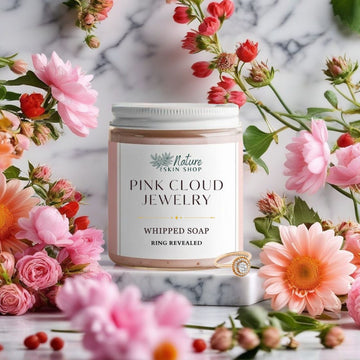 Pink Cloud Jewelry Whipped Soap, RING REVEAL inside! - Skincare Lab