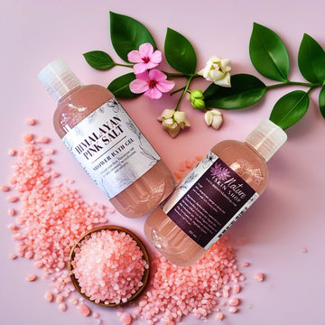 Gel douche et bain minéralisant au sel rose de l'Himalaya