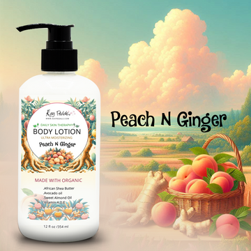 Lait corporel bio pêche et gingembre