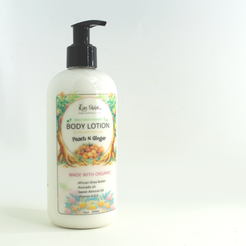 Lait corporel bio pêche et gingembre