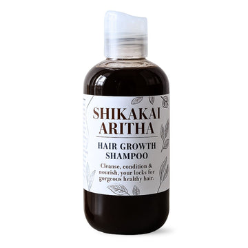 Shampoing pousse des cheveux Shikakai & Aritha – Nettoyant naturel pour le cuir chevelu, pour des cheveux plus épais et plus volumineux